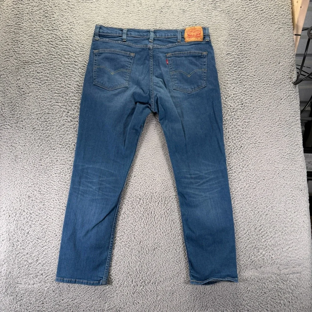 Levi's 511 Jeans Mens 38x30 Blue Cotton Denim Straight Faded Workwear Stretch